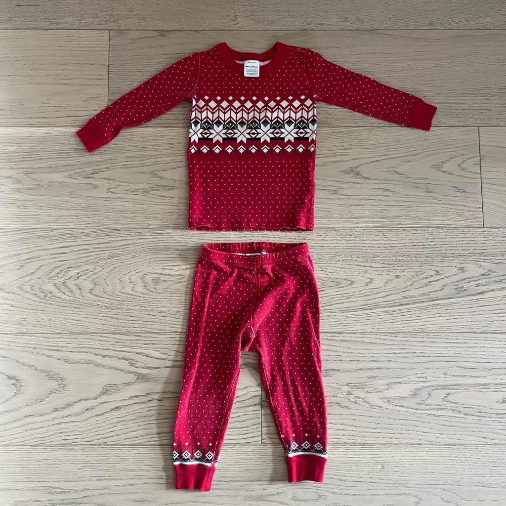 Hanna Andersson Fair Isle PJs Set | 2T | GUC | 100% Organic Cotton
